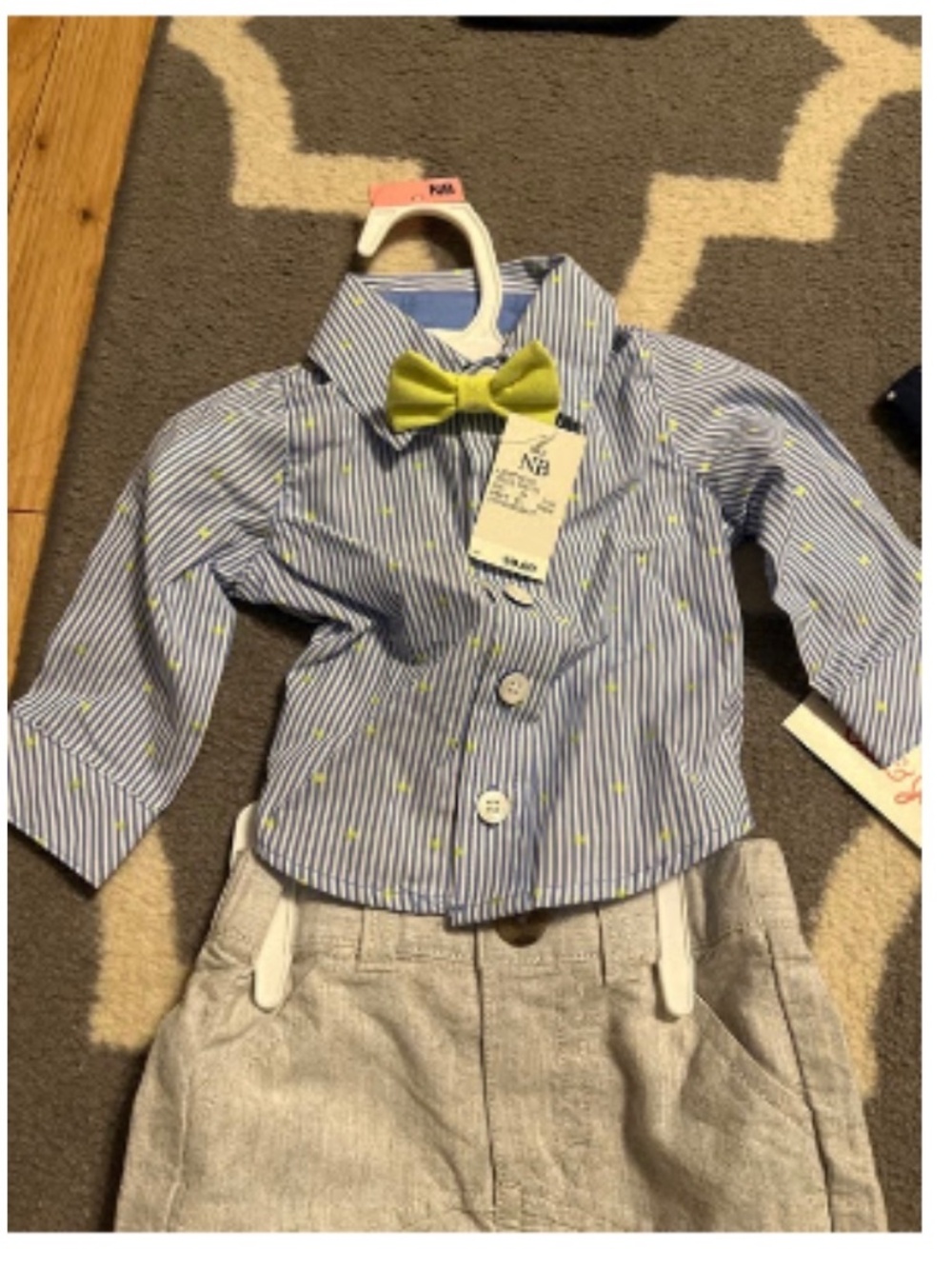 Baby boy outfit with bow tie